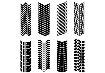 Set Of Tire Mark Vectors - vector gratuit #368297 