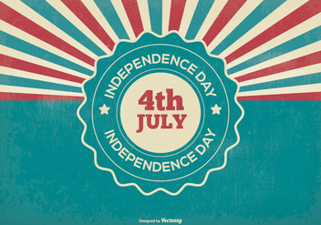 Retro Independence Day Illustration - vector gratuit #368847 