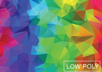 Rainbow Geometric Low Poly Vector Background - vector gratuit #369447 