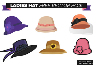 Ladies Hat Free Vector Pack - vector #369727 gratis