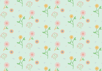 Flowers Pastel Pattern - vector gratuit #370577 