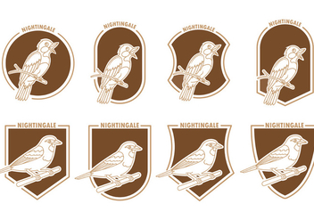 Set Of Nightingale Badges - Kostenloses vector #370957
