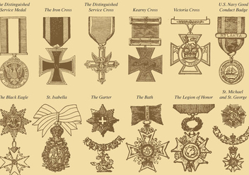 War Medals - Free vector #371347
