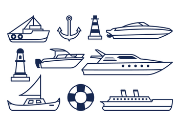 Free Nautical Icons - Free vector #372977