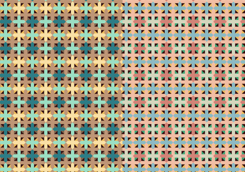 Square Set Decorative Pattern - vector gratuit #373437 