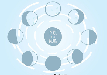 Phase Of The Moon Vector - vector #373637 gratis