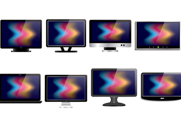 LED screen icons - vector gratuit #373817 