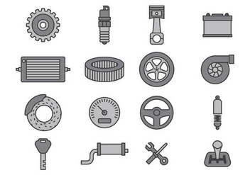 Car Mechanic Icon Sets - vector gratuit #374167 