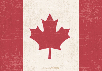 Old Grunge Flag of Canada - бесплатный vector #374347