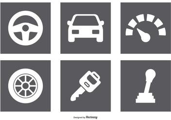Car Parts Icon Set - vector gratuit #375987 