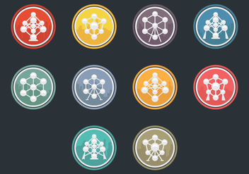 Atomium Icon Vector Pack - Free vector #376097