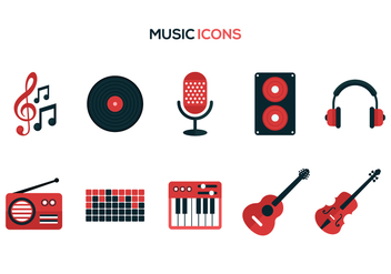 Free Music Vector Icons - vector gratuit #376117 