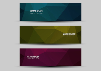 Free Vector Colorful Headers - бесплатный vector #376227