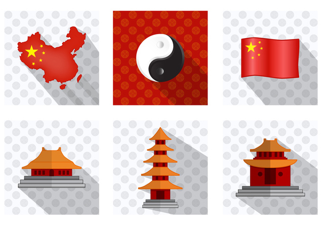 China Town Icon - vector #376837 gratis