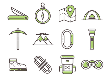 Free Mountaineer Line Icons - Kostenloses vector #378027