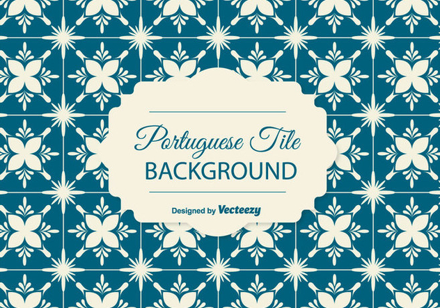 Portuguese Tile Background - vector #378207 gratis
