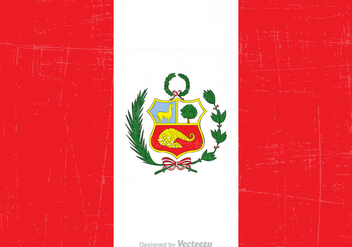 Free Grunge Peru State Flag Vector - vector gratuit #378527 