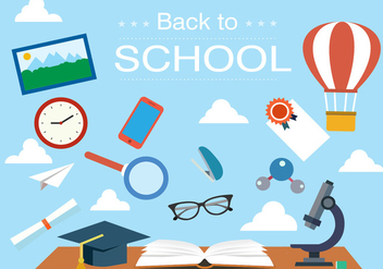 Free Back to School Vector Illustration - Free vector #379197