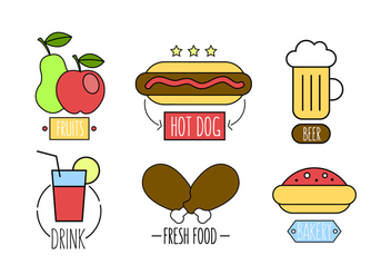 Vector Set of Fast Food Meals - Free vector #379257