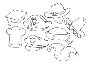 Free Hand Drawing Hat Icon Vector - Free vector #380687