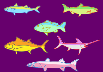 Fishes Illustration Vector - vector #380747 gratis