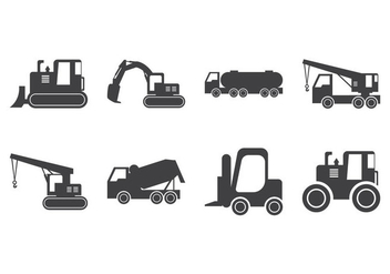 Free Construction Vehicle Silhouette Vector - Kostenloses vector #380827