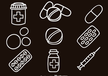 Medicie Hand Draw Icons - Free vector #381047