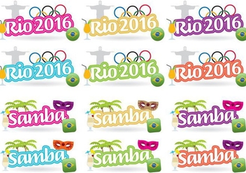 Rio 2016 Titles - бесплатный vector #381487