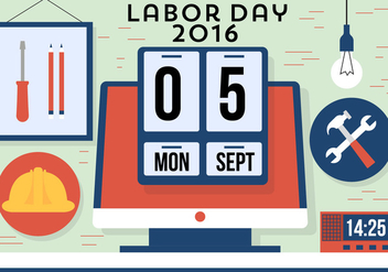 Free Labor Day Vector - Free vector #382377