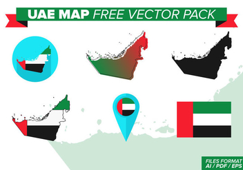 UAE Map Free Vector Pack - Kostenloses vector #382937