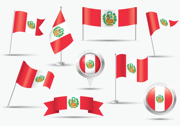 Free Peru Flag - Kostenloses vector #383387
