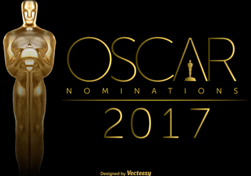 Vector Oscar Statuette On Black Background - Free vector #383447
