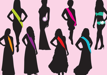 Pageant Silhouettes - vector #384087 gratis