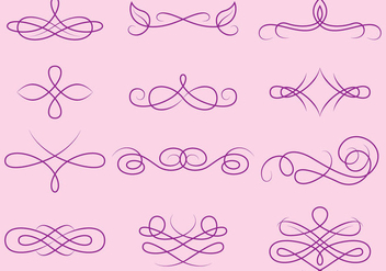 Purple Pinstripe Ornaments - vector gratuit #384267 