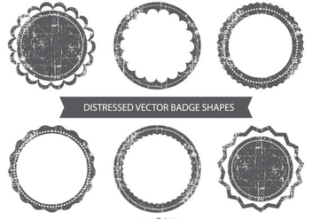 Grunge Vector Badges - бесплатный vector #384297