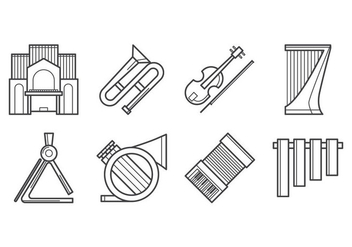 Free Music Instrument Icon Vector - Kostenloses vector #384617
