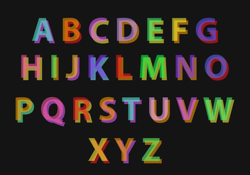 Vector Colorful Alphabet - бесплатный vector #384657
