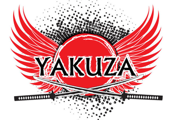 Yakuza logo background vector - vector gratuit #385237 