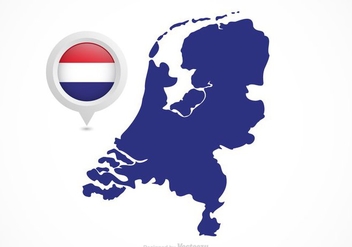 Free Vector Netherlands Flag Map Pointer - vector gratuit #385377 