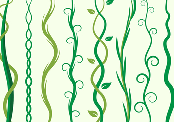 Free Green Liana, Curve Element Vector Illustration - Kostenloses vector #385497