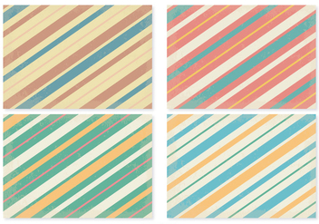 Retro Stripe Patterns - Kostenloses vector #385597