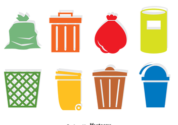 Garbage Icons Vector - Free vector #386047