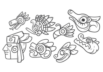 Free Mayan Animal Symbol Vector - бесплатный vector #386327
