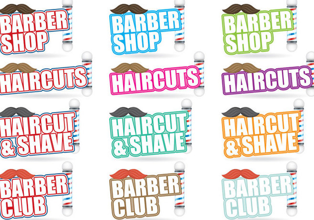 Barber Shop Titles - vector gratuit #387527 