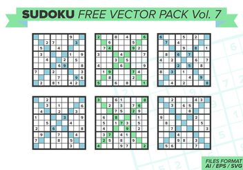 Sudoku Free Vector Pack Vol. 7 - Kostenloses vector #387567