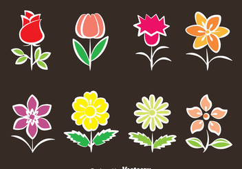 Flowers Collection Vector - Free vector #387867
