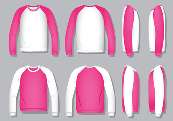 Raglan Shirt - Pink - Free vector #387927