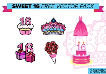 Sweet 16 Free Vector Pack - vector gratuit #388317 