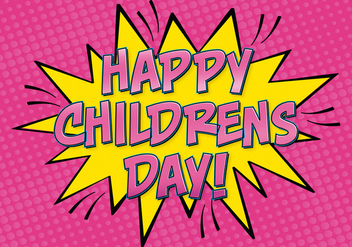 Comic Style Childrens Day Illustration - vector gratuit #389087 