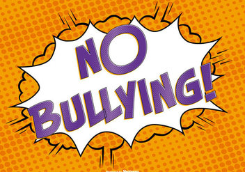 Comic Style No Bullying Illustration - Free vector #389587